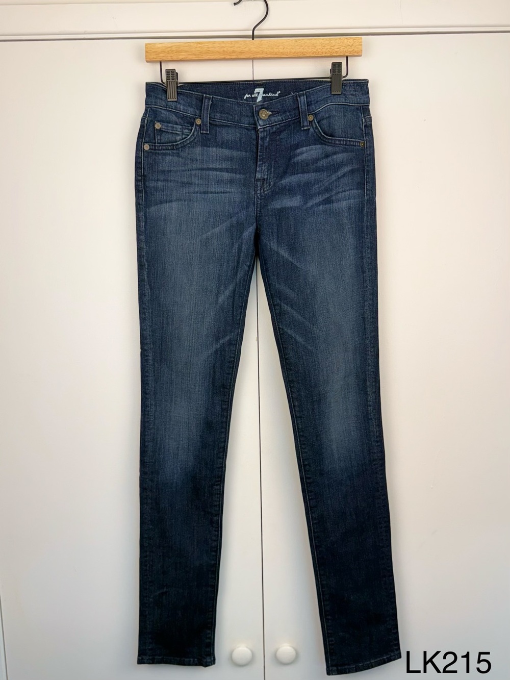 7 For All Mankind Roxanne Dark Wash Skinny Jeans Size 28